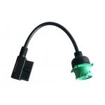 China Green Deutsch 9-Pin J1939 Male to Right Angle OBD2 OBDII Male CAN Bus Cable factory