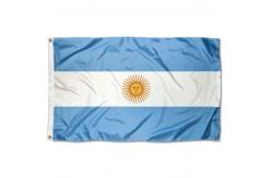 China 90x150cm The AR Argentina Flag Knitted Polyester Outdoor Canvas Header With Grommets supplier
