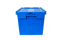 China Stackable Nestable Vented Attached Lid Plastic Moving Box for Logistic Transport supplier