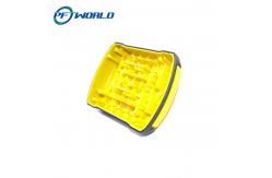China Injection Molding Parts, Precision Socket Panel, Yellow Parts supplier