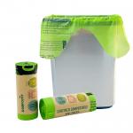 Wave Top Handle Compostable Garbage Bags Paper Wrap Rolled For Kitchens Bedrooms for sale