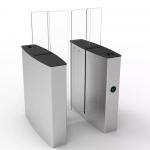 Building Access Control Turnstiles Tempered Glass Full Height Sliding Turnstile Gate for sale