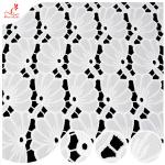 Collection Polyester Charming lace Holes Florals Embroidery Guipure Lace Fabric for sale