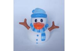 China LED Light Up Bath Christmas Rubber Duck Non Phthalate With Snowman Shape supplier