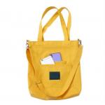 Yellow / White / Black Canvas Shopping Bag With Detachable Shoulder Strap for sale