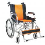Bright Color Aluminum Manual Wheelchair With Drop-Back Handle Fixed Armrest Flip-Up Footplate for sale