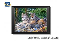 China Wolf 5D Lenticular Picture , 3D Deep Effect Lenticular Image Printing supplier