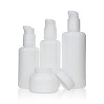 Custom Empty 100ml 120ml 200ml Opal Glass Bottle White Porcelain Round Shape for sale