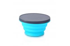 China Lightweight 750ML Foldable Collapsible Silicone Bowl With Lid supplier