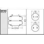 FD331-26 373 Industrial Air Spring W01-358-7483 For Ridewell 1003587483C for sale