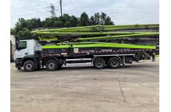 China Used Concrete Pump Trucks 59m with Remote Controller HBC and Stable Condition supplier