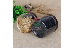 China PET Food Airtight Stash Clear Plastic Jar With Screw Cap 420ml 550ml supplier
