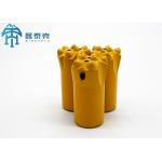 Yellow 7/11/12 Degree Forging Tapered Button Bit For Construction Works for sale