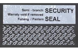 China 85um 2mil Tamper Proof Security Stickers White Gloss Semi Transfer Low Residue supplier