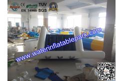 China Water Park Pool Floating Inflatable Water Slide / Airtight Floating Slide supplier
