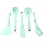 Non Stick Silicone Cooking Utensils Kitchen Set 5 Pcs Of Scraper Shovel Spoon