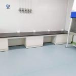 Space saving Modern Wall mounted Functional Steel Lab Wall Bench w/ Epoxy Resin Table Top for sale