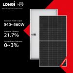 540W 545W Bifacial Solar Panel 550W 555W 560W Rooftop Solar Power System Transparent for sale