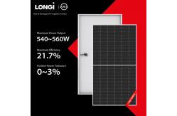 China 540W 545W Bifacial Solar Panel 550W 555W 560W Rooftop Solar Power System Transparent supplier