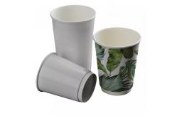 China Double PE Coating Recyclable Coffee Disposable Paper Cups With Paper Lid supplier