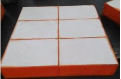 China Magnet Backed Rubber Ceramic Lining For Mining Cement Silo Chute supplier