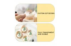 China OEM PET Cupcake Transparent Clear Box Folding Carry Out With Divider Handle supplier