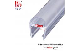 China Waterproof Shower Door Seal Strip D Shaped Anti Collision Transparent PVC Material supplier
