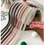 Yellow Satin Ribbon for Christmas Decorations Washable DIY Material for sale