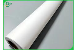China 880mm * 150 foot Plain white 80gsm inkjet plotter printing paper rolls supplier