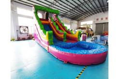China Tarpaulin Outdoor Inflatable Water Slides Carnival Palm Tree Bounce House supplier