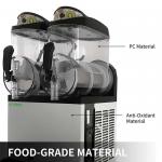 1100W 12L  2 Tank Stainless Steel Margarita Smoothie Frozen Drink Icee Slushie Maker for sale