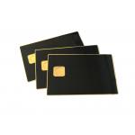 Shiny Gold Black Metal Membership Card Printing With Chip for sale