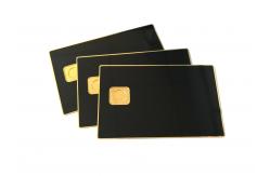 China Shiny Gold Black Metal Membership Card Printing With Chip supplier