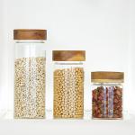 Food Storage Round High Borosilicate Glass Food Jars Airtight Jar for Kitchen for sale