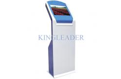 China Indoor SAW Touch Screen Freestanding Kiosk With Thermal Printer / Barcode Scanner supplier