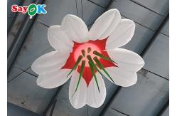 China Customized Giant Inflatable Flower Hanging Wedding Inflables LED Flower Decoration supplier