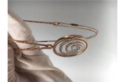 China Round Shape 18k Rose Gold Pendant , SI H Quality Chopard Happy Spirit Pendant supplier