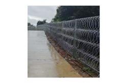 China Galvanized Anti-Climbing Security Fence with BTO-22 Concertina Razor Barbed Wire supplier