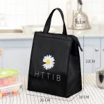 OEM Custom Logo Insulated Cooler Bags Black Waterproof Cotton Freezer Bags for sale