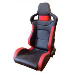 PVC Adjustable Red And Black Racing Seats / Sports Car Seat with single slider for sale