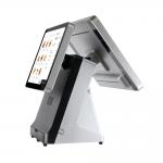 True Flat Ten Points Touch Dual Screen POS System With Printer 80mm