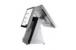 China True Flat Ten Points Touch Dual Screen POS System With Printer 80mm supplier
