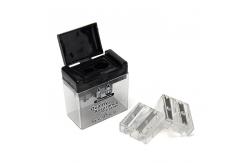 China Wording Office Rectangle Double Hole Pencil Sharpener With Lid supplier