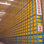 Orange Automated Rack Storage Systems Steel Warehouse Stacker Crane System for sale
