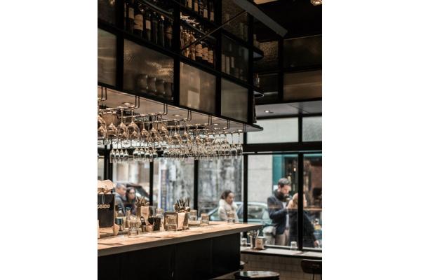 Ceiling Wine Rack , Height Adjustment Stainless Steel Hanging Shelving