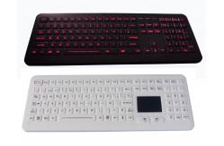 China Rubber hygienic IP65 illuminated USB medical keyboard with FN numeric keys supplier
