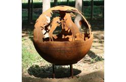 China 100cm Customized Weathering Steel Fire Pit Rustic Red supplier