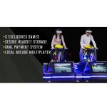 RGB LED Four Player Virtual Reality Motorcycle , Black VR Amusement Game Machine