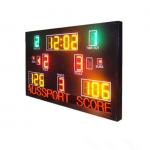 Yellow Electronic Basketball Scoreboard With Moving Sign for sale