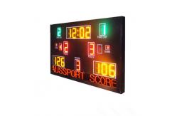 China Yellow Electronic Basketball Scoreboard With Moving Sign supplier
